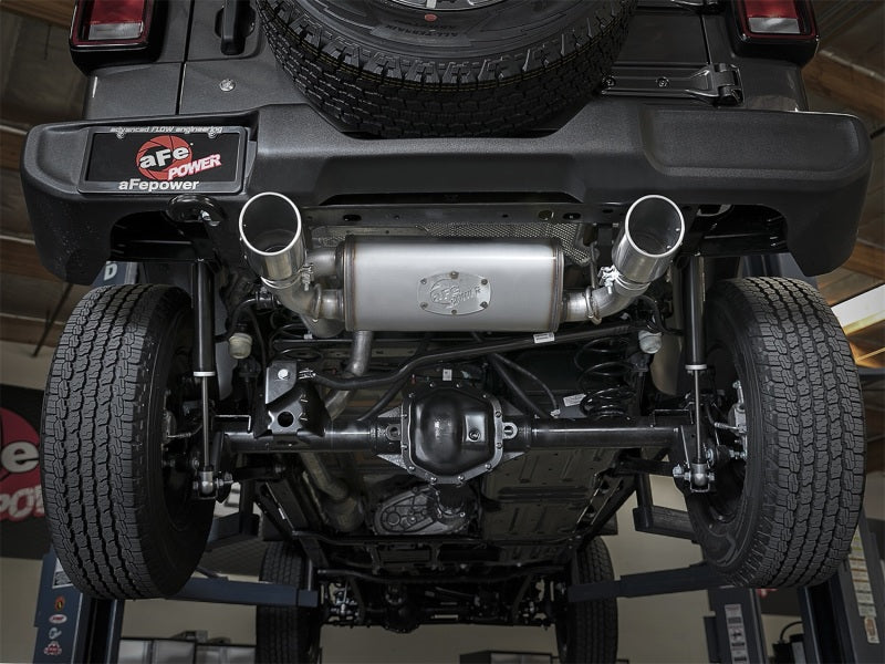 aFe Rebel Series 2.5in 409 SS Cat-Back Exhaust w/ Polished Tips 2018+ Jeep Wrangler (JL) V6 3.6L
