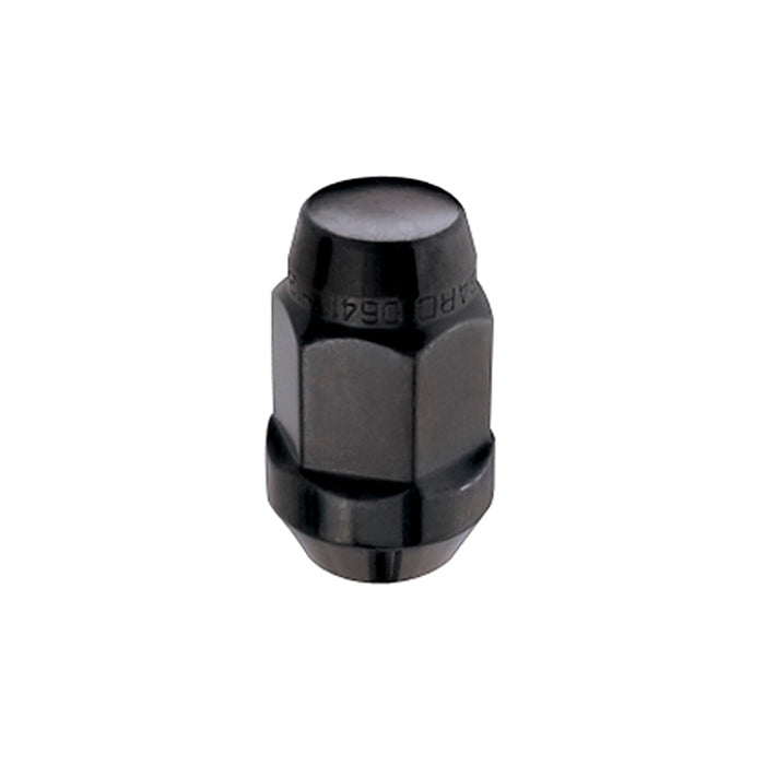 McGard Hex Lug Nut (Cone Seat Bulge Style) M14X1.5 / 22mm Hex / 1.635in. Length (4-Pack) - Black