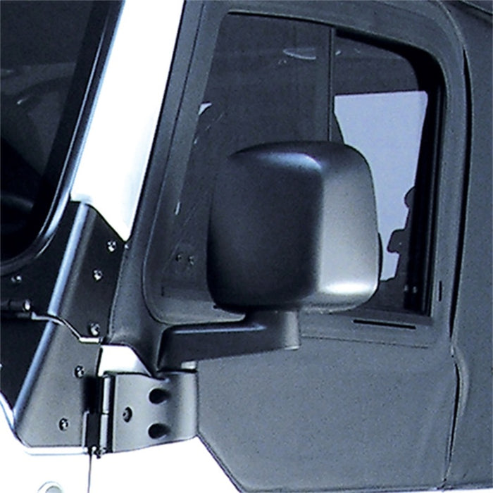 Omix Door Mirror Black Left- 87-06 Jeep Wrangler