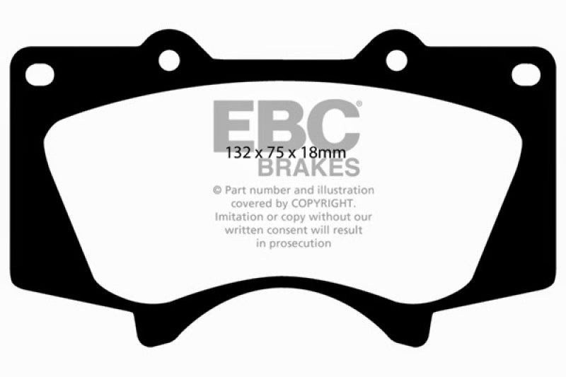 EBC 10+ Lexus GX460 4.6 Greenstuff Front Brake Pads