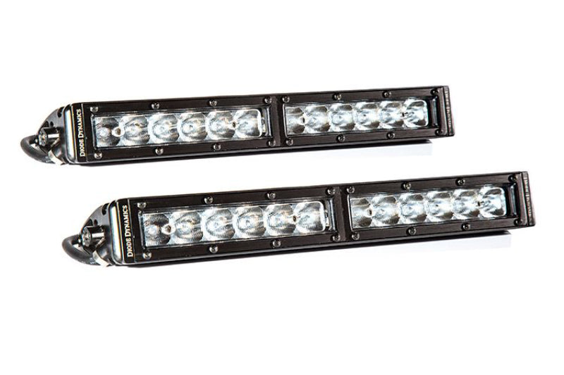 Diode Dynamics 12 In LED Light Bar Single Row Straight Clear Driving (Pair) Stage Series