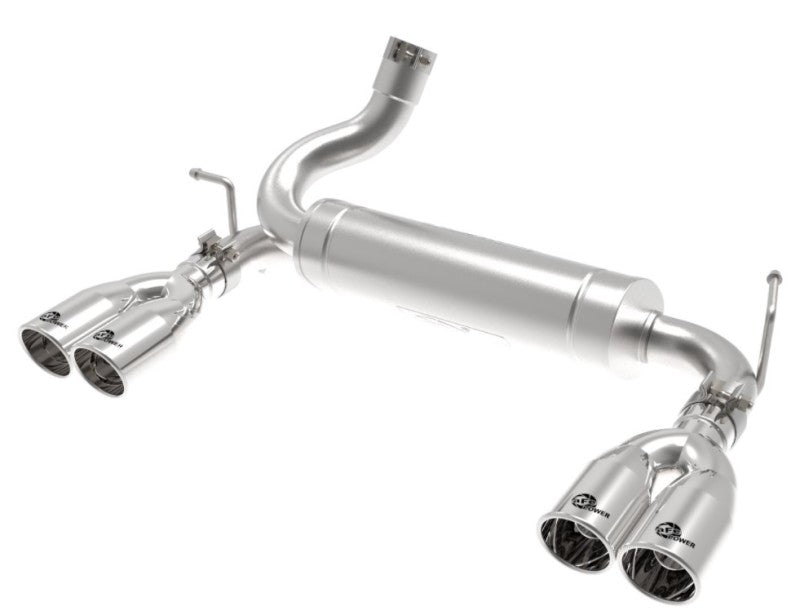 aFe Rebel Series 2.5in 409 SS Axle-Back Exhaust Polished 07-18 Jeep Wrangler (JK) V6-3.6L/3.8L