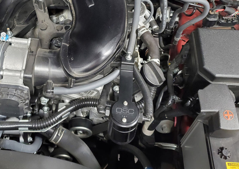 J&L 05-20 Toyota 4Runner 4.0L Driver Side Oil Separator 3.0 - Black Anodized