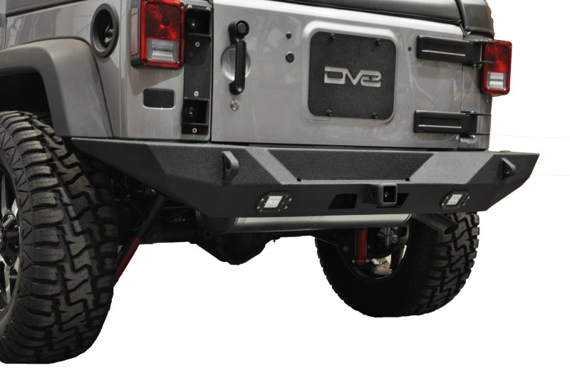 DV8 Offroad 07-18 Jeep Wrangler JK Full Length Rear Bumper w/ Lights