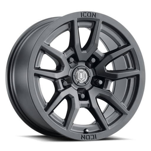 ICON Alloys Vector 5 17x8.5 5x150 25mm Offset 5.75in BS 110.1mm Bore Satin Black Wheel