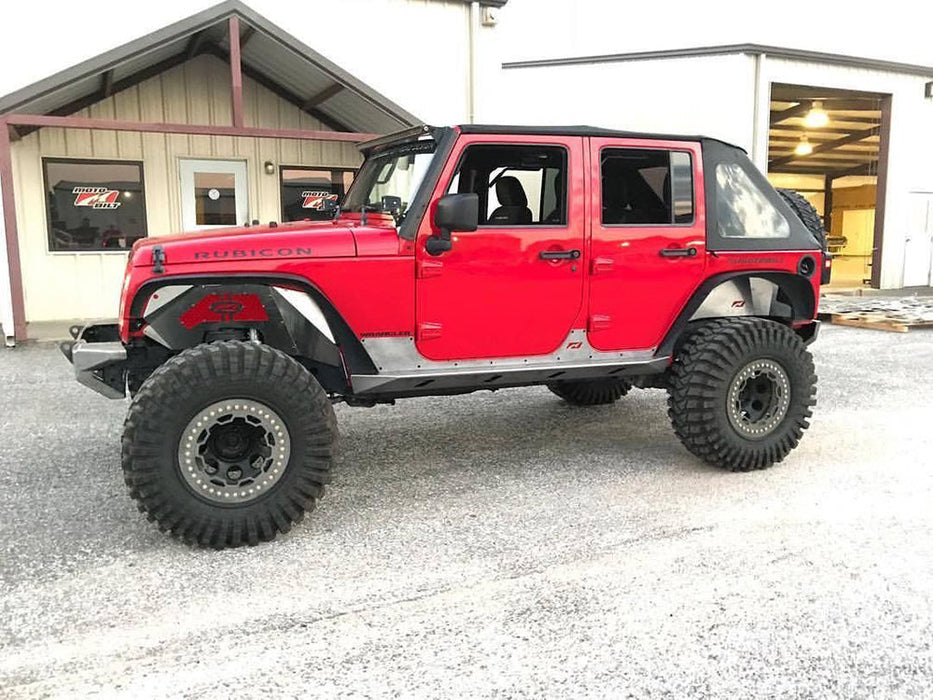 Crusher Series Rocker Guards w/ Step for Jeep JKU 4 Door - Motobilt