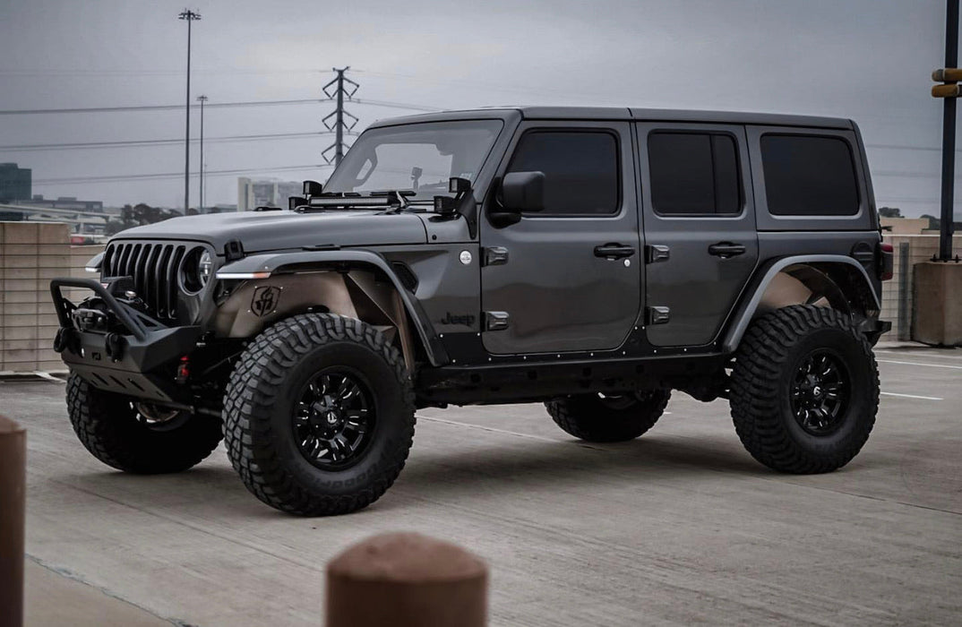 Hammer Front Bumper w/ Bull Bar, Fog Mounts & Skid Plate for Jeep JL / JT - Motobilt