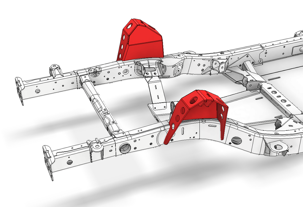 Front Shock Towers for ORI Struts for JL/JLU/JT Gladiator - Motobilt