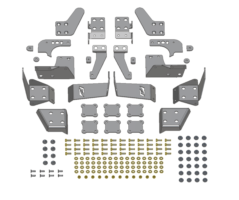 Roll Cage Bracket Kit for Jeep JKU - Motobilt