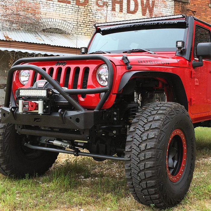 Front Stubby Bumper w/ Grill Hoop / Stinger for Jeep JK / JKU - Motobilt