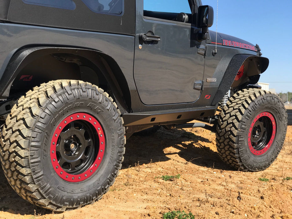 Crusher Series Rocker Guards w/ Step for Jeep JK 2 Door - Motobilt