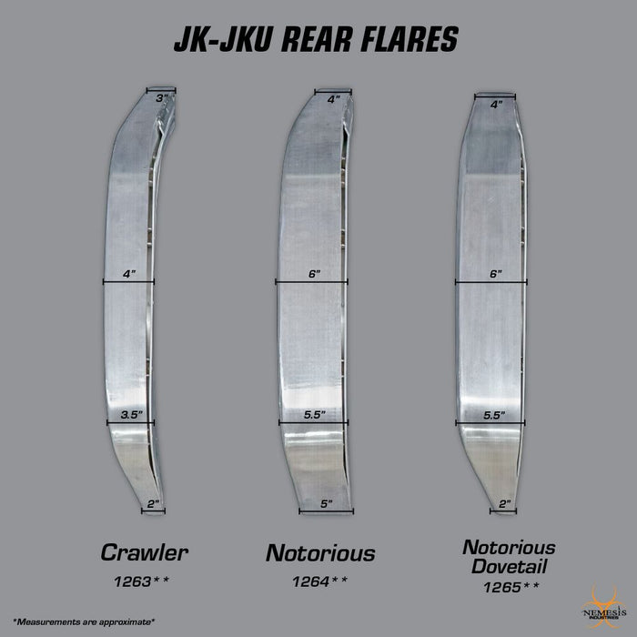 Nemesis Industries JK-JKU Crawler Rear Flare - Skeletos