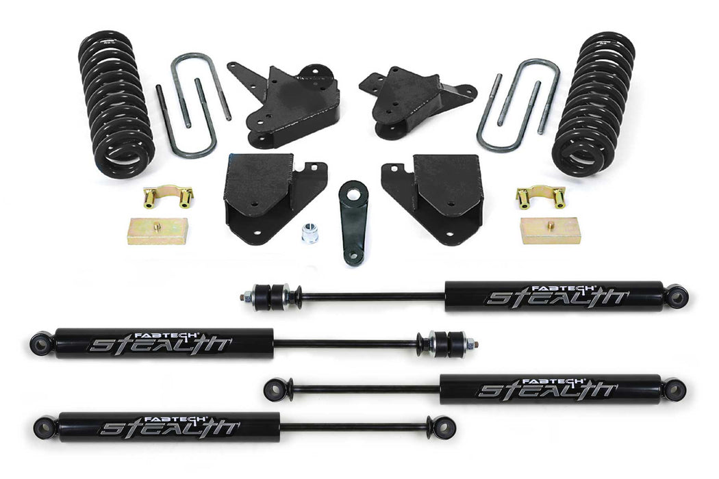Fabtech Basic Lift System with Shocks, 6 Inch, Stealth Monotube Shocks, Factory Overload, Ford F-250 Super Duty (2008-2010)