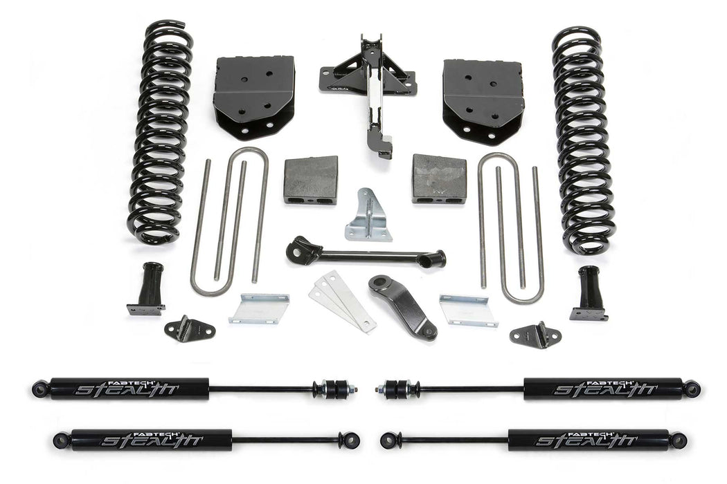 Fabtech Basic Lift System with Shocks, 6 Inch, Stealth Monotube Shocks, Ford F-350 Super Duty (2008-2016)