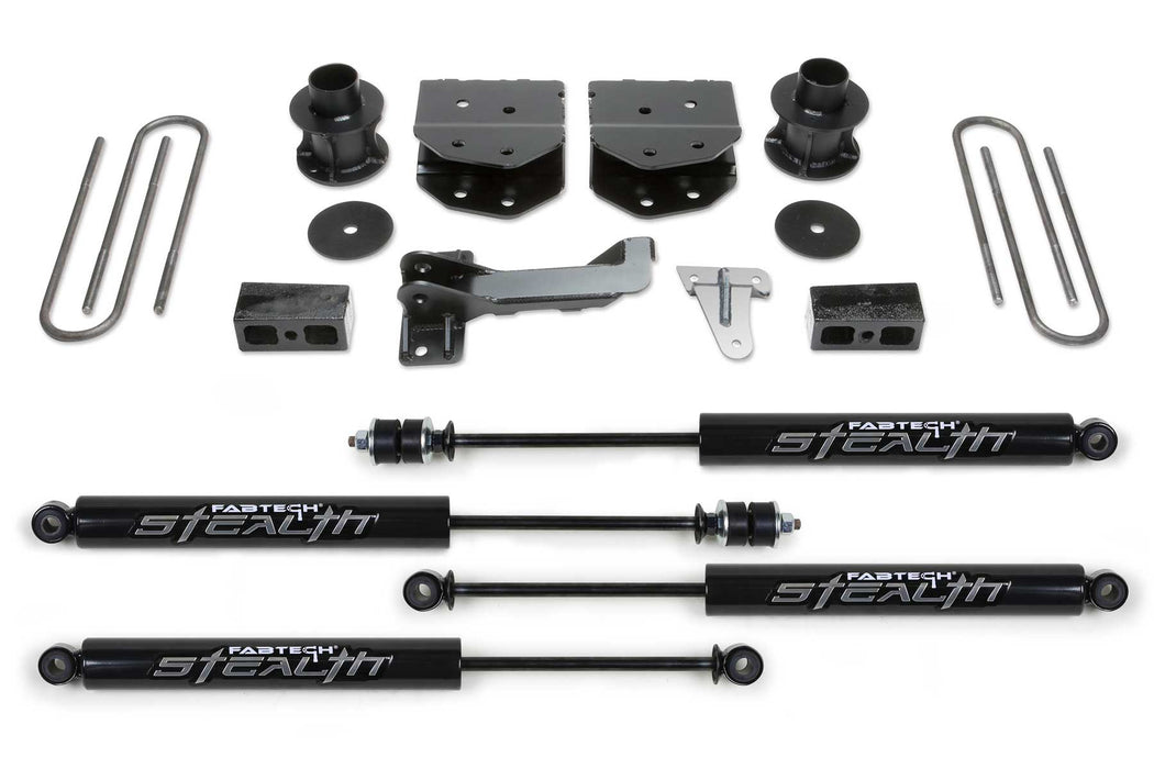 Fabtech Budget Lift System with Shock, 4 Inch, Stealth Monotube Shocks, Ford F-350 Super Duty (2005-2007)/F-250 Super Duty (2005-2007)