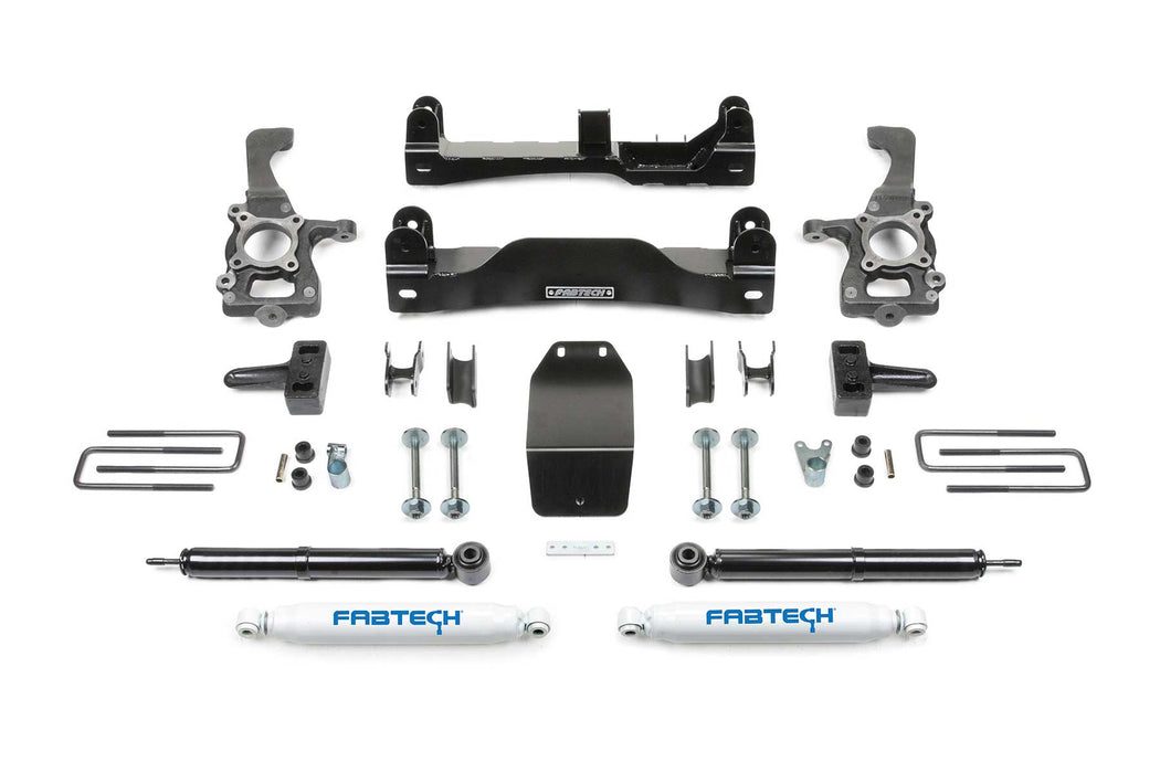 Fabtech Basic Lift System with Shocks, 4 Inch, Performance Shocks, Ford F-150 (2009-2013)