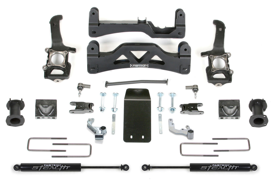 Fabtech Basic Lift System with Shocks, 6 Inch, Stealth Monotube Shocks, GEN II with Performance Shocks, Ford F-150 (2009-2013)
