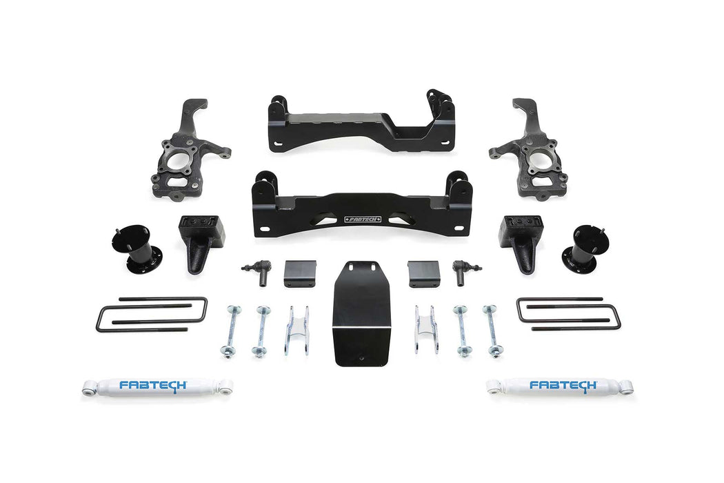 Fabtech Basic Lift System with Shocks, 6 Inch, Performance Shocks, Ford F-150 (2015-2020)