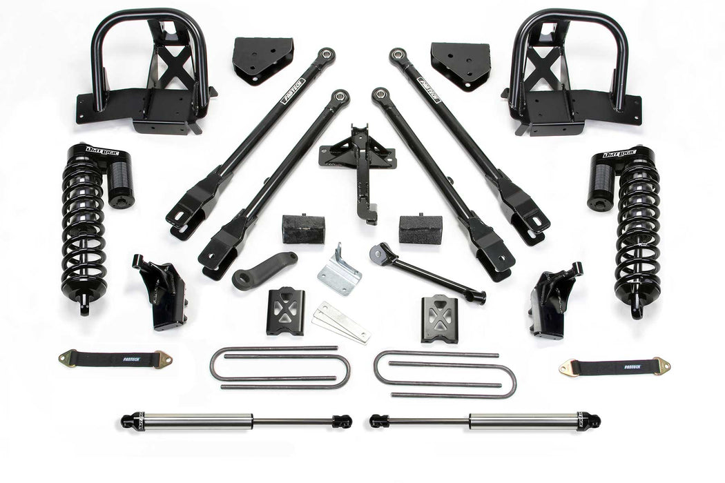 Fabtech 4 Link Lift System, 4 Inch, Dirt Logic 4.0 Coilovers, Rear Dirt Logic Shocks, Ford F-250 Super Duty (2011-2016)