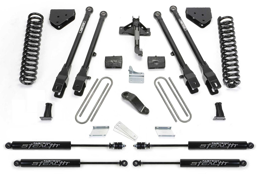 Fabtech 4 Link Lift System, 4 Inch, Stealth Shocks, Ford F-250 Super Duty (2008-2016)/F-350 Super Duty (2008-2016)