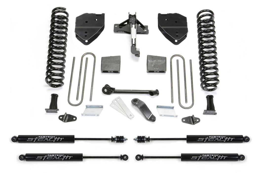 Fabtech Basic Lift System with Shocks, 4 Inch, Stealth Shocks, Ford F-250 Super Duty (2017-2022)/F-350 Super Duty (2017-2022)