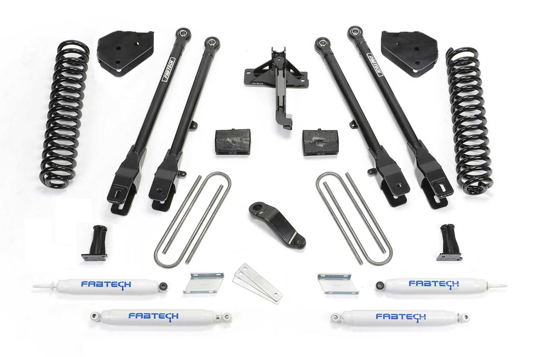 Fabtech 4 Link Lift System, 4 Inch, Performance Shocks, Ford F-250 Super Duty (2017-2022)/F-350 Super Duty (2017-2022)