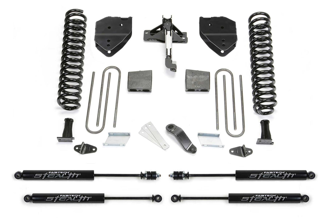 Fabtech Basic Lift System with Shocks, 6 Inch, Stealth Shocks, Ford F-250 Super Duty (2017-2022)/F-350 Super Duty (2017-2022)