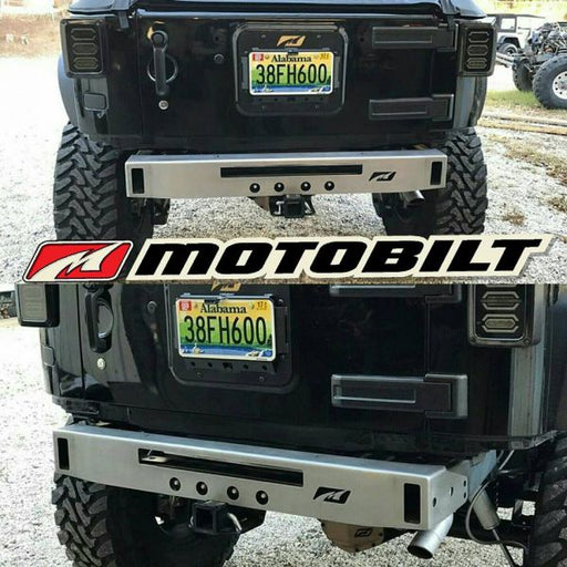 Micro Series Rear Bumper w/ Light Mount for Jeep JK / JKU - Motobilt