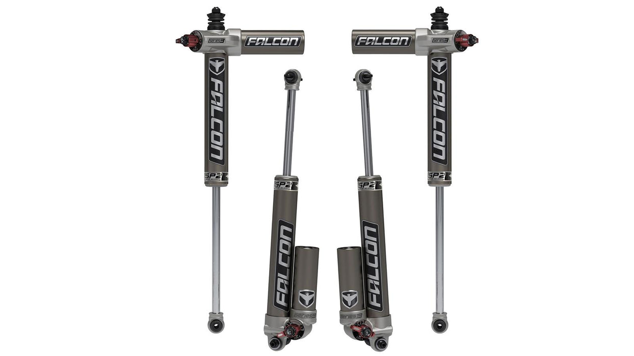 JK 4dr: Falcon SP2 3.3 Fast Adjust Piggyback Shock Kit (5-6.5in Lift)